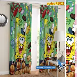 پرده پانچ کودکانه طرح باب اسفنجی کد p-8021