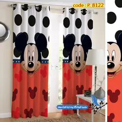 پرده پانچ کودکانه طرح میکی موس کد p-8122