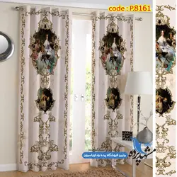 پرده پانچ اسلیمی طرح قاب عکس کد p-8161