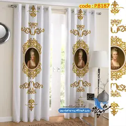 پرده پانچ اسلیمی طرح قاب عکس کد 8187-p