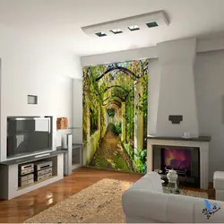 پرده شرشره تصویری طرح طبیعت RT7849