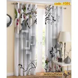 پرده پانچ سه بعدی طرح شاخه و برگ کد P591