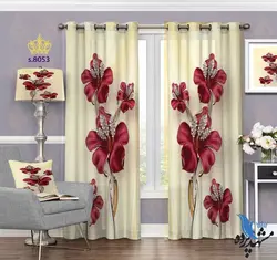 پرده پانچ طرح گل فانتزی سه بعدی کد S8053