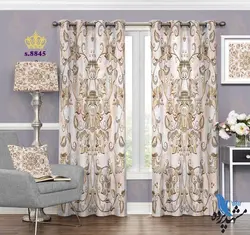 پرده پانچ اسلیمی طرح برگ و گل کد S8845