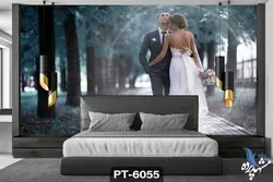 پوستر دیواری طرح چهره عروس و داماد کد PT-6055