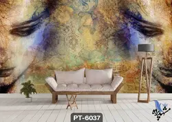 پوستر دیواری طرح نقاشی چهره زن کد PT-6037