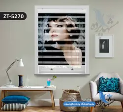 پرده زبرا تصویری چاپی طرح چهره کد ZT5270