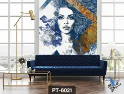 پوستر دیواری طرح چهره زن فانتزی کد PT-6021