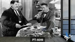 پوستر دیواری طرح لورل و هاردی کد PT-6019