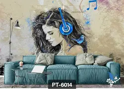 پوستر دیواری طرح چهره زن فانتزی کد PT-6014