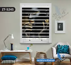 پرده زبرا تصویری چاپی طرح چهره مشکی کد ZT5245