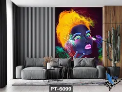 پوستر دیواری طرح فانتزی چهره زن کد PT-6099