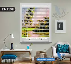 پرده زبرا تصویری چاپی طرح منظره جنگل کد ZT5138