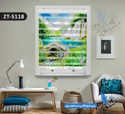 پرده زبرا تصویری چاپی طرح منظره طبیعت کد ZT5118