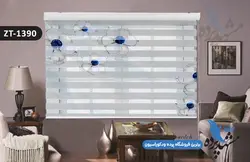پرده زبرا تصویری چاپی طرح گل فانتزی کد ZT1390
