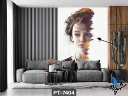 پوستر دیواری طرح چهره دختر نوجوان کد PT-7404