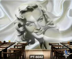 پوستر دیواری طرح چهره زن سیاه سفید کد PT-6042