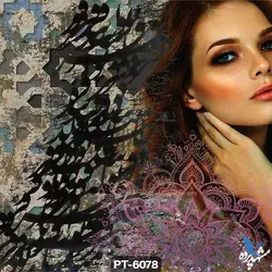 پوستر دیواری طرح چهره زن نستعلیق کد PT-6078