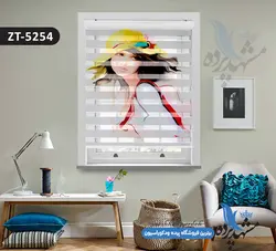 پرده زبرا تصویری چاپی طرح چهره فانتزی کد ZT5254