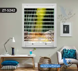 پرده زبرا تصویری چاپی منظره جنگل بامبو کد ZT5242