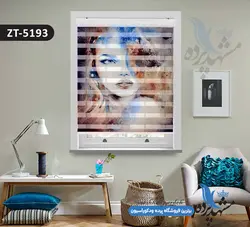 پرده زبرا تصویری چاپی طرح چهره کد ZT5193