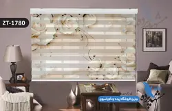 پرده زبرا تصویری چاپی طرح گل سه بعدی کد ZT1780