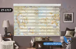 پرده زبرا تصویری چاپی طرح گل فانتزی کد ZT1717