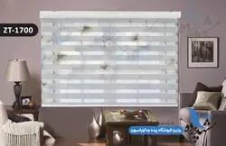 پرده زبرا تصویری چاپی طرح گل کد ZT1700