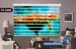 پرده زبرا تصویری چاپی طرح گل فانتزی کد ZT1468