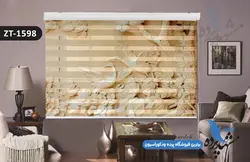 پرده زبرا تصویری چاپی طرح پرنده و درخت سه بعدی کد ZT1598