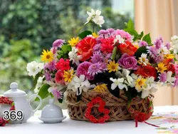 پرده لوردراپه تصویری طرح سبد گل کد 369