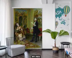 پرده شرشره تصویری طرح کلاسیک زن و مرد RT7813