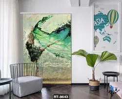 پرده شرشره تصویری طرح فانتزی زن رقصان در آب RT8643