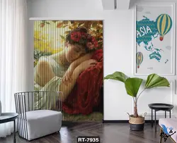 پرده شرشره تصویری طرح زن در خواب RT7935