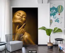 پرده شرشره تصویری طرح زن برنزه RT7887