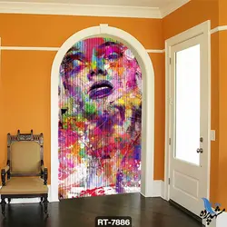 پرده  شرشره تصویری طرح نقاشی زن RT7886