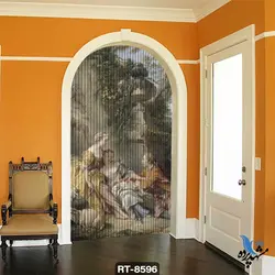 پرده شرشره تصویری طرح کلاسیک سه زن RT8596