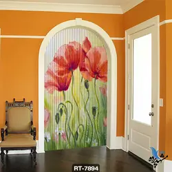پرده شرشره تصویری طرح نقاشی گل RT7894