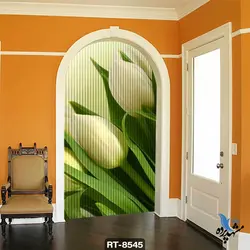 پرده شرشره تصویری طرح گل طبیعی RT8545