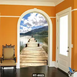 پرده شرشره تصویری طرح اسکله چوبی  RT8523