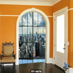 پرده شرشره تصویری طرح منظره پشت پنجره RT8676