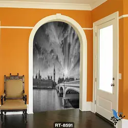 پرده شرشره تصویری طرح پل و دریاچه RT8591