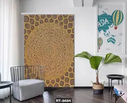 پرده شرشره تصویری طرح اسلیمی  RT8684