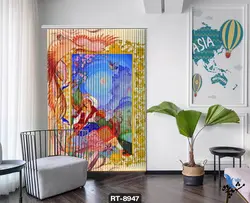 پرده شرشره تصویری طرح نقاشی مینیاتوری RT8947