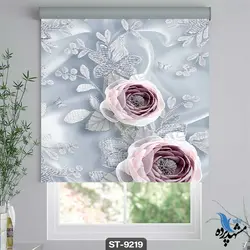 پرده شید رول تصویری طرح فانتزی گل رز کد ST9219