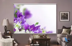پرده شید رول تصویری طرح گل نرگس کد ST9294