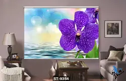 پرده شید رول تصویری طرح مدرن گل میمون کد ST9354