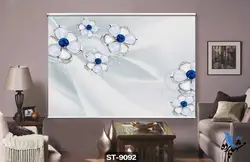 پرده شید رول تصویری طرح سه بعدی گل کد ST9092