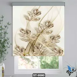 پرده شید رول تصویری طرح فانتزی گل کد ST9580