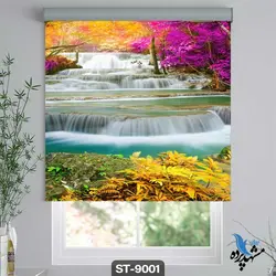پرده شید رول تصویری طرح رودخانه کد ST9001